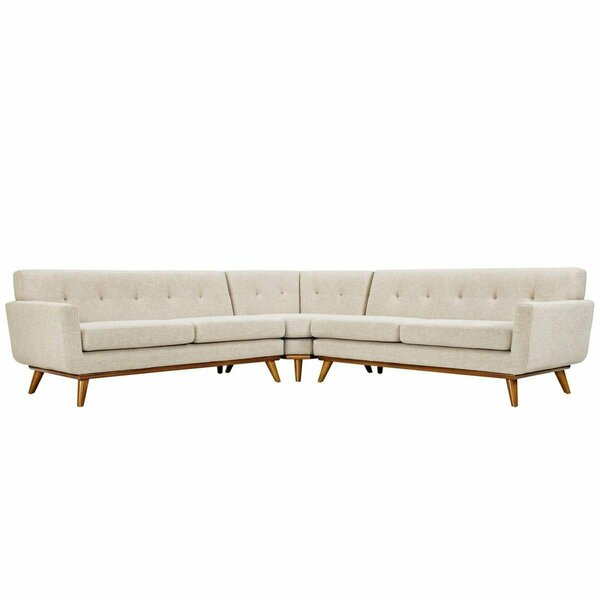 Modway Furniture Engage L-Shaped Sectional Sofa, Beige EEI-2108-BEI-SET